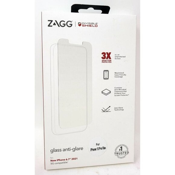 Zagg Invisible Shield Glass Anti-Glare Screen Protector for iPhone 13 Pro Max - Picture 1 of 2